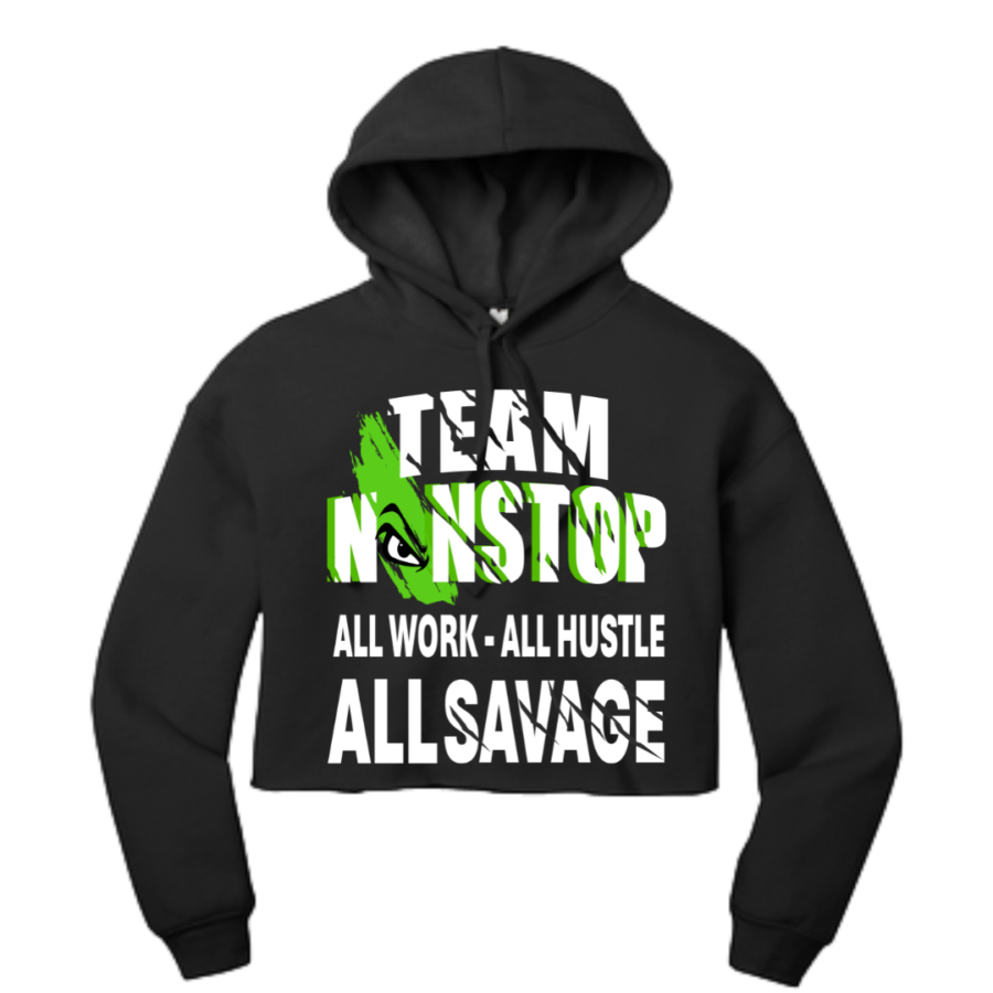Fleece Cropped Hoodie - All Work All Hustle