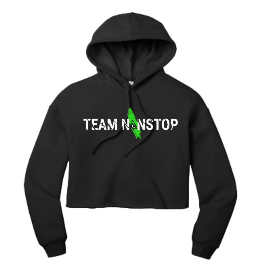 Fleece Cropped Hoodie - Straight Nonstop